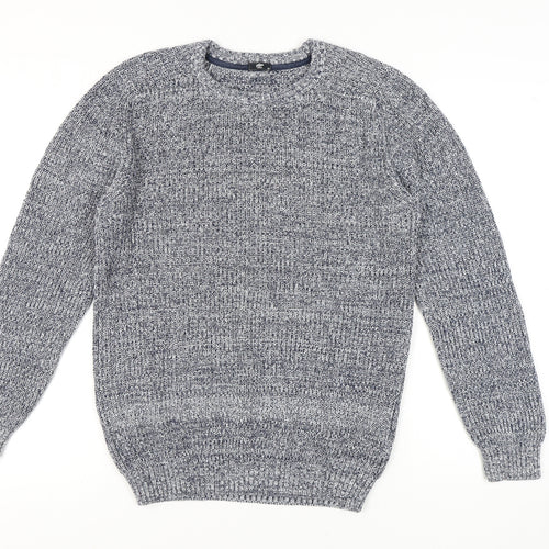 Cotton Traders Men's M Blue Knit Pullover Jumper