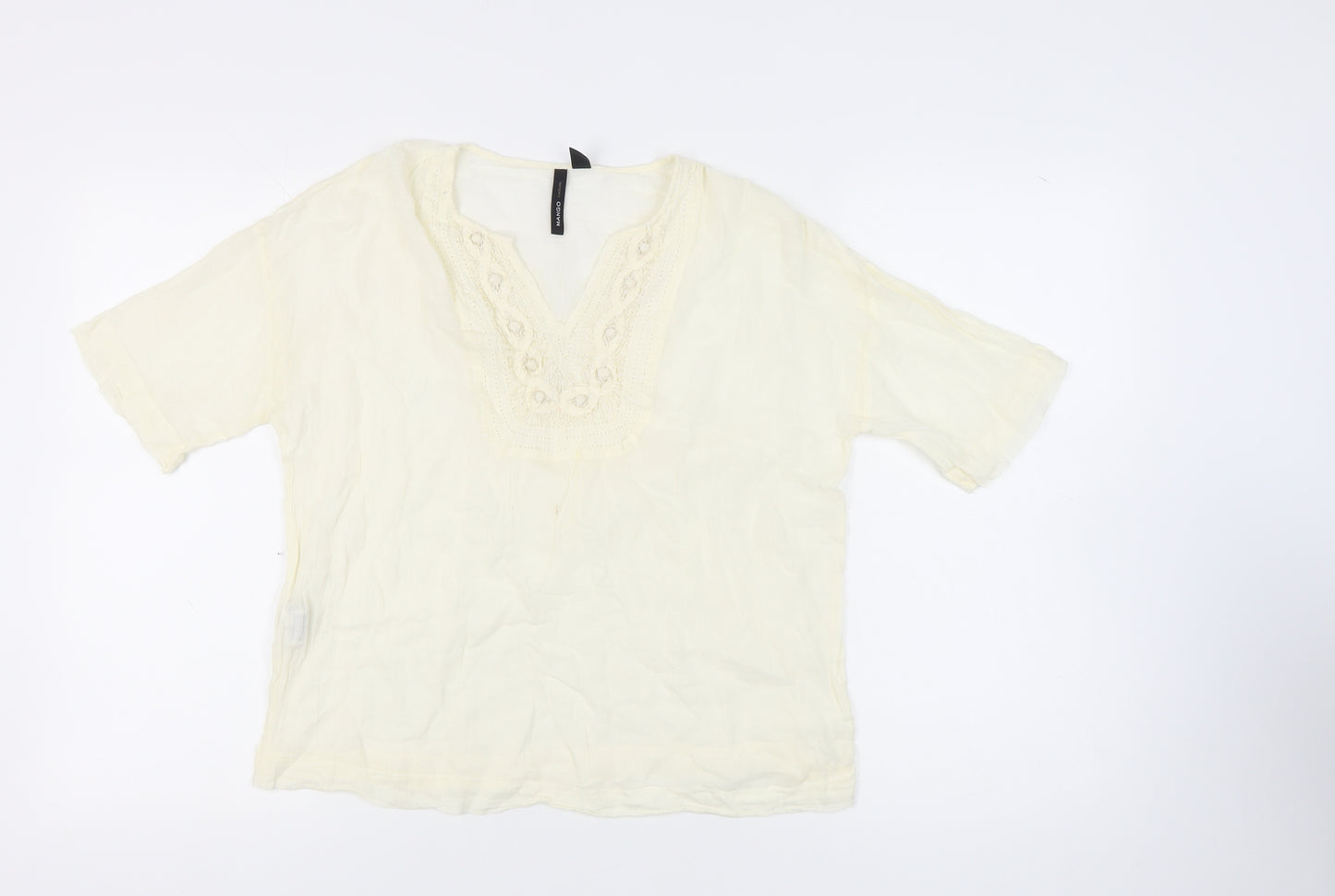 Mango Women's Ivory Tunic Blouse, Size M, Casual