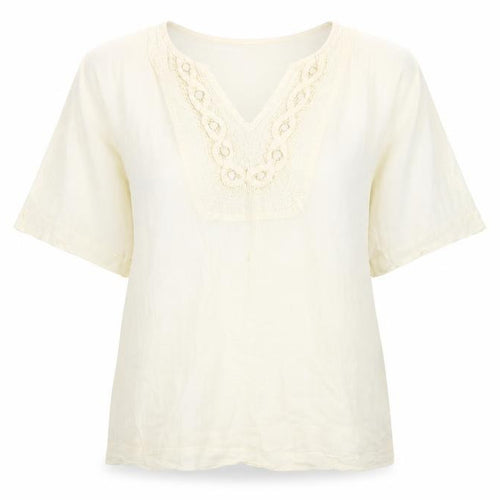 Mango Women's Ivory Tunic Blouse, Size M, Casual
