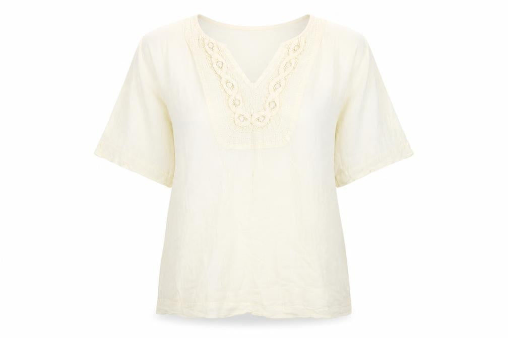 Mango Women's Ivory Tunic Blouse, Size M, Casual