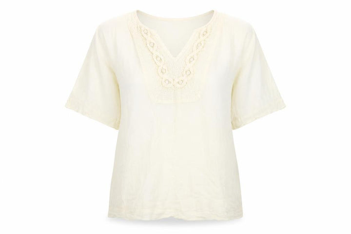Mango Women's Ivory Tunic Blouse, Size M, Casual