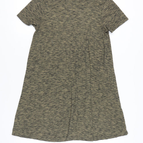 New Look Women's Green T-Shirt Dress Size 10 Casual