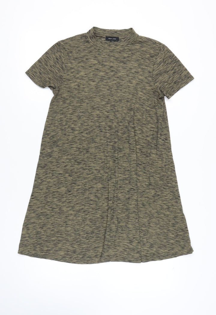 New Look Women's Green T-Shirt Dress Size 10 Casual
