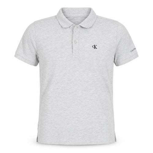 Calvin Klein Boys Grey Polo Shirt, Size 14, Short Sleeve