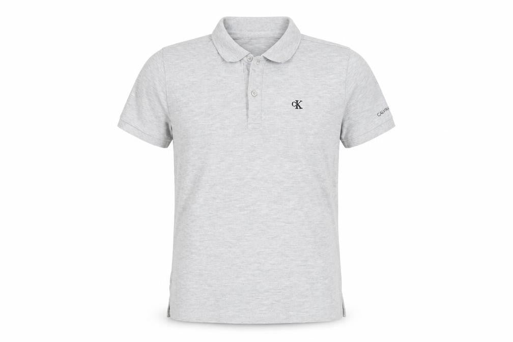 Calvin Klein Boys Grey Polo Shirt, Size 14, Short Sleeve