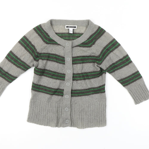 MNG Basics Women's Grey Striped Cardigan Size 10