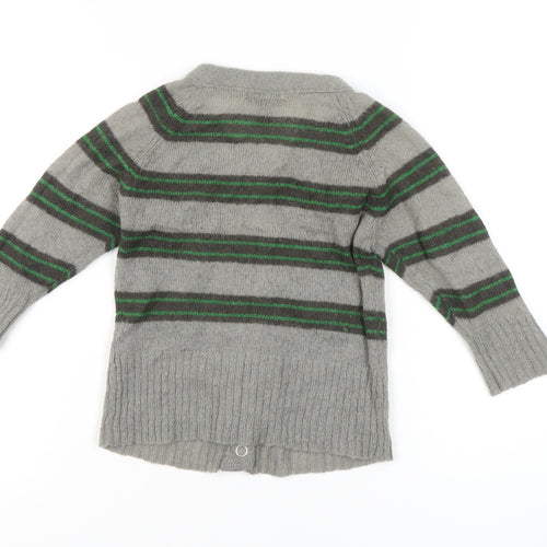 MNG Basics Women's Grey Striped Cardigan Size 10