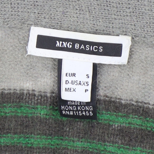 MNG Basics Women's Grey Striped Cardigan Size 10