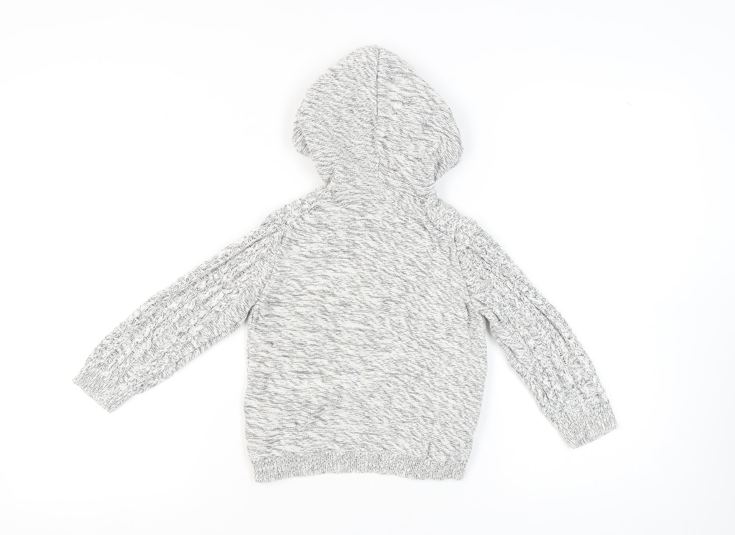 Next Girls Grey Hooded Full Zip Jumper 4-5 Years