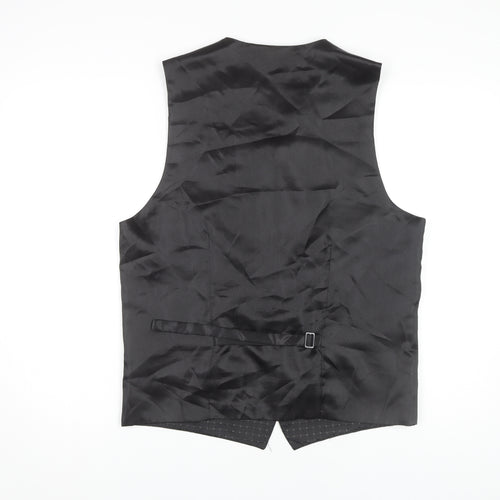 Skopes Men's Black Check Waistcoat M Formal