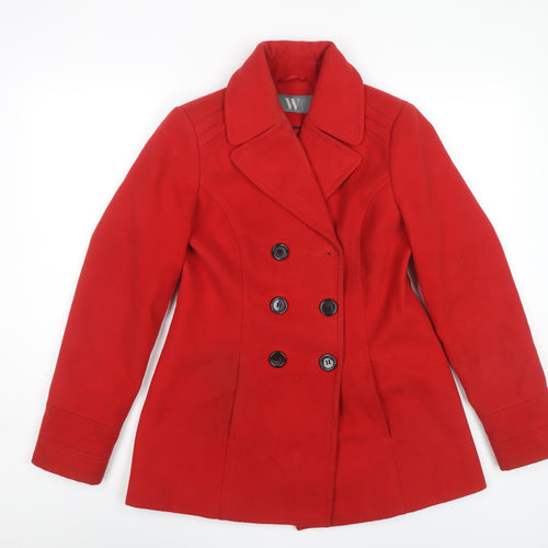 BHS Women's Red Pea Coat Size 10