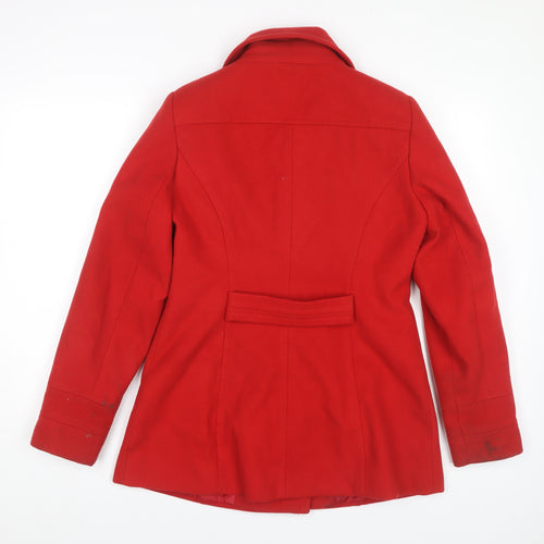 BHS Women's Red Pea Coat Size 10
