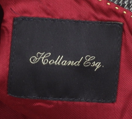 Holland Esq. Men's Grey Check Blazer, Size 42