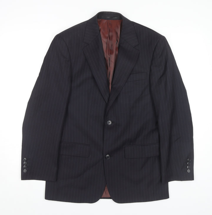 Charlton Gray Men's Blue Pinstripe Blazer Size 36