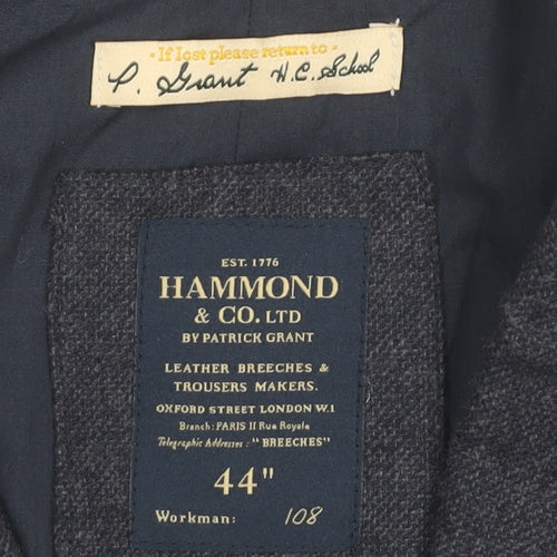 Hammond & Co. Men's Blue Wool Waistcoat Size 44