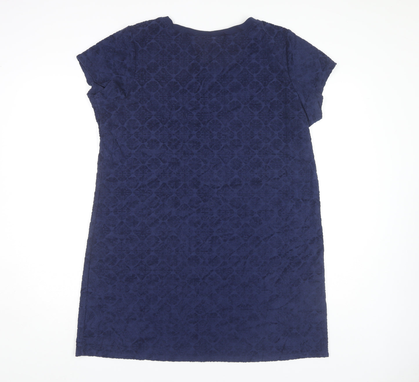Land's End Blue Women's Dress L Short Sleeve Knit