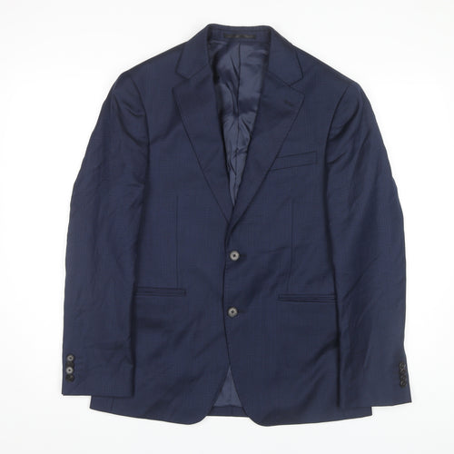 T.M. Lewin Men's Blue Slim Fit Blazer, Size 38S
