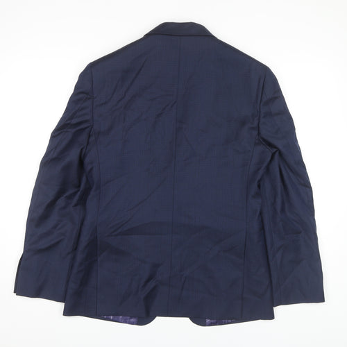 T.M. Lewin Men's Blue Slim Fit Blazer, Size 38S