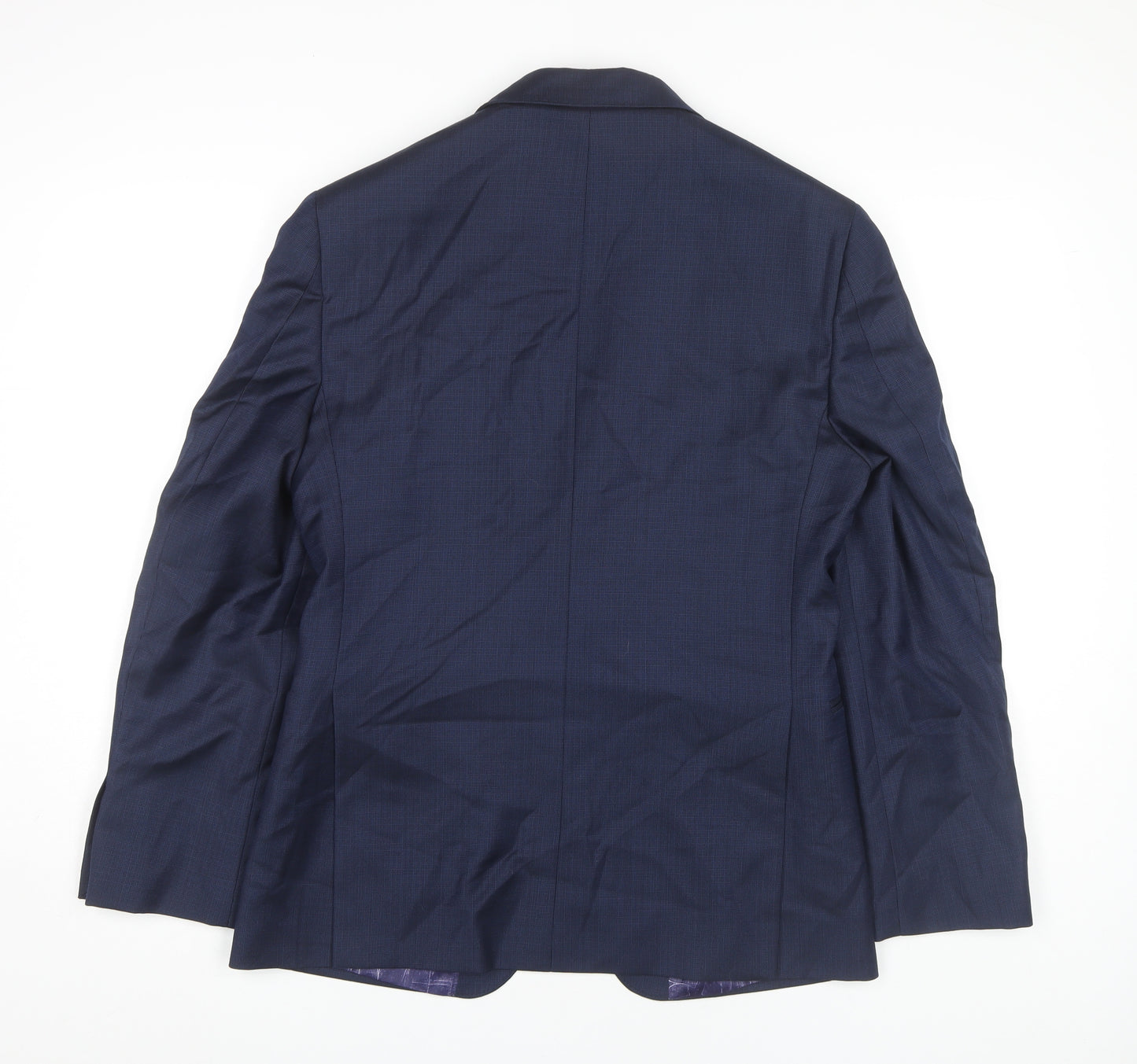 T.M. Lewin Men's Blue Slim Fit Blazer, Size 38S