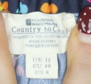 Mountain Warehouse Women's Floral Midi Pleated Skirt, Size 12