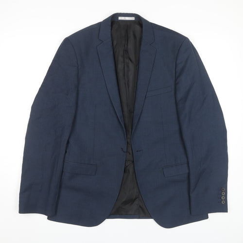 Burton Menswear Blue Slim Fit Blazer for Men 38R
