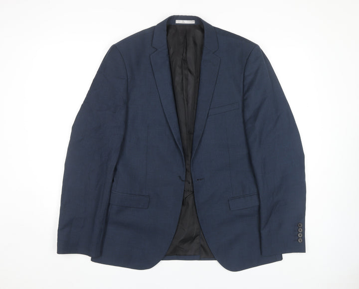 Burton Menswear Blue Slim Fit Blazer for Men 38R
