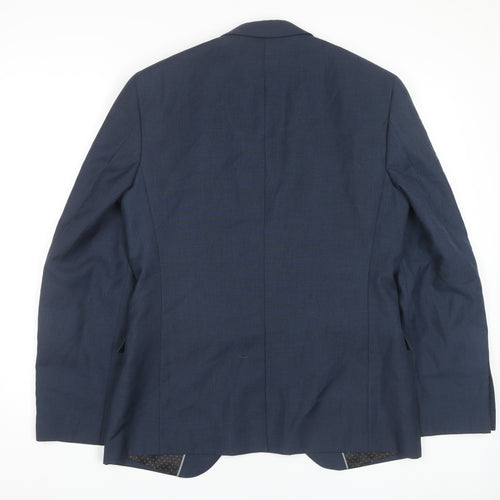 Burton Menswear Blue Slim Fit Blazer for Men 38R