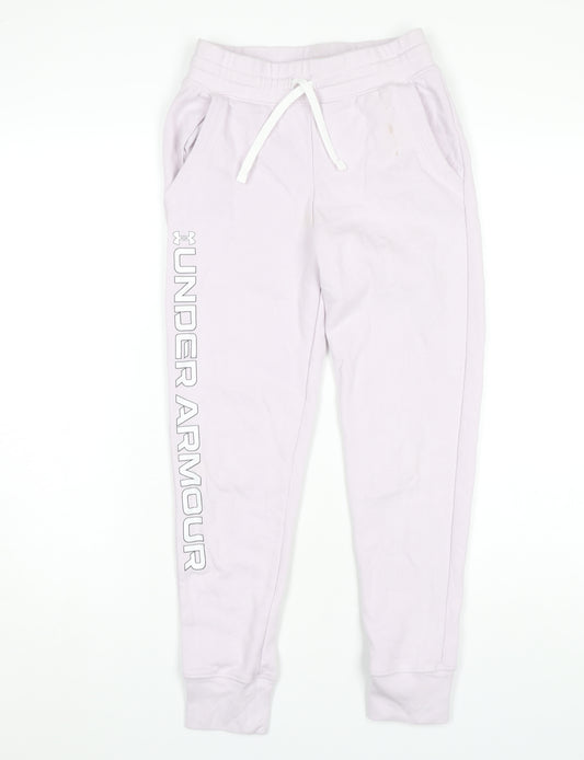 Under Armour Girls Pink Jogger Trousers Size M