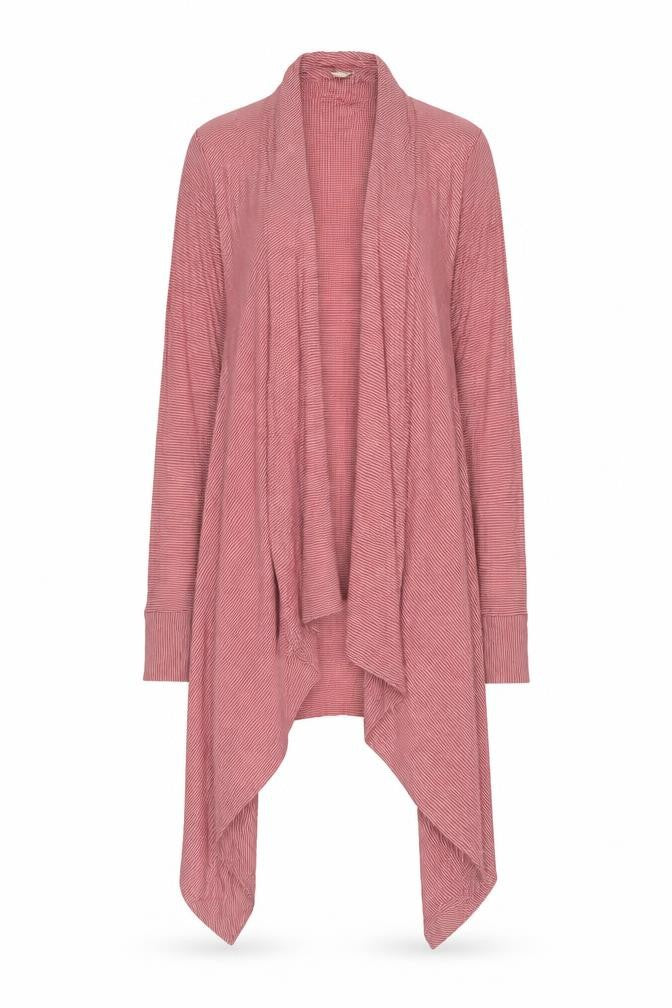 Front view of Ted Baker Women's Pink Wrap Open Front Cardigan XS