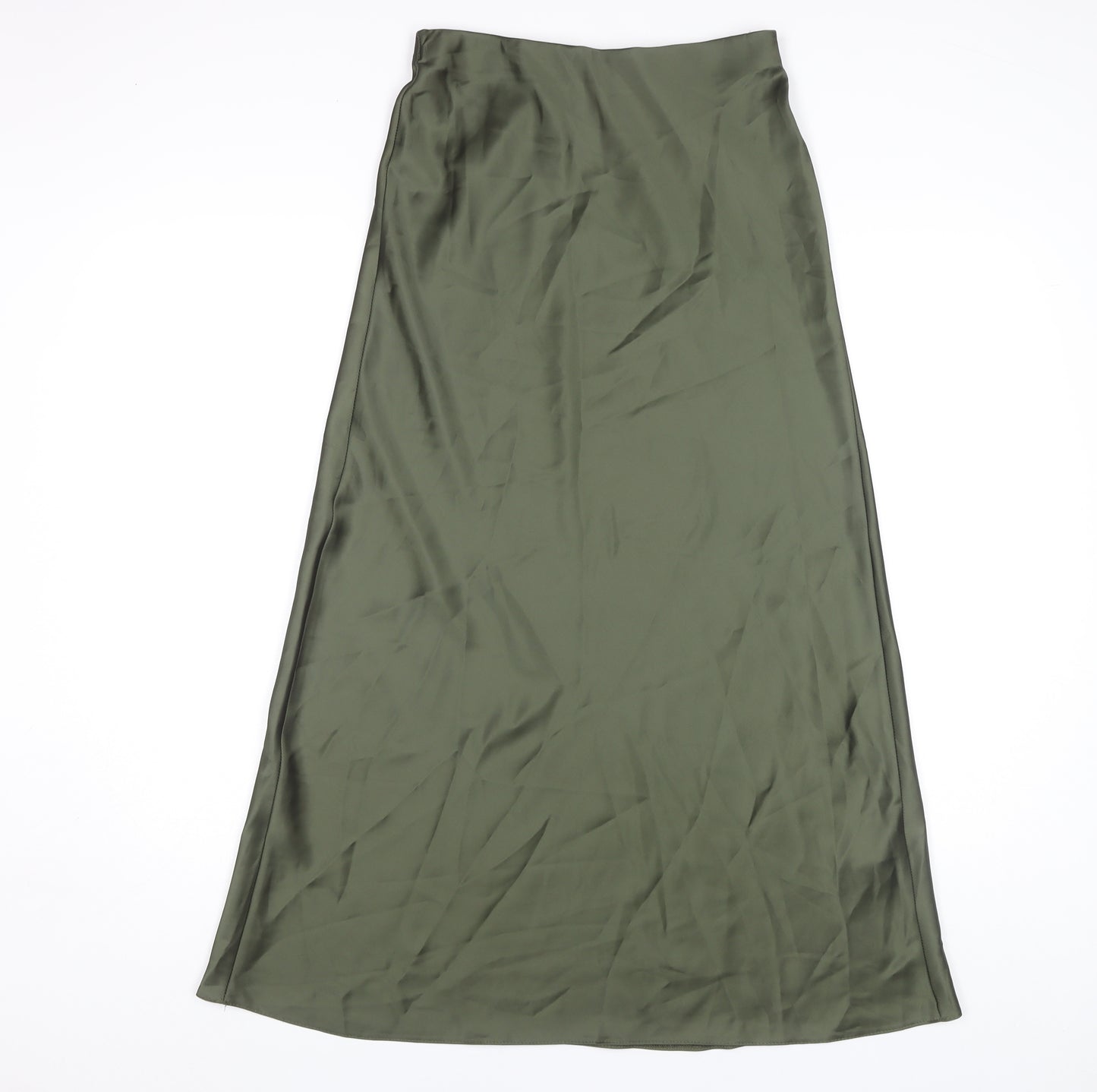 New Look Women's Green Long Straight Skirt, Size 8