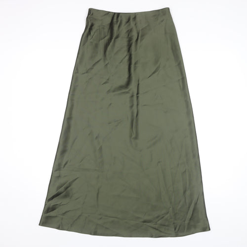 New Look Women's Green Long Straight Skirt, Size 8