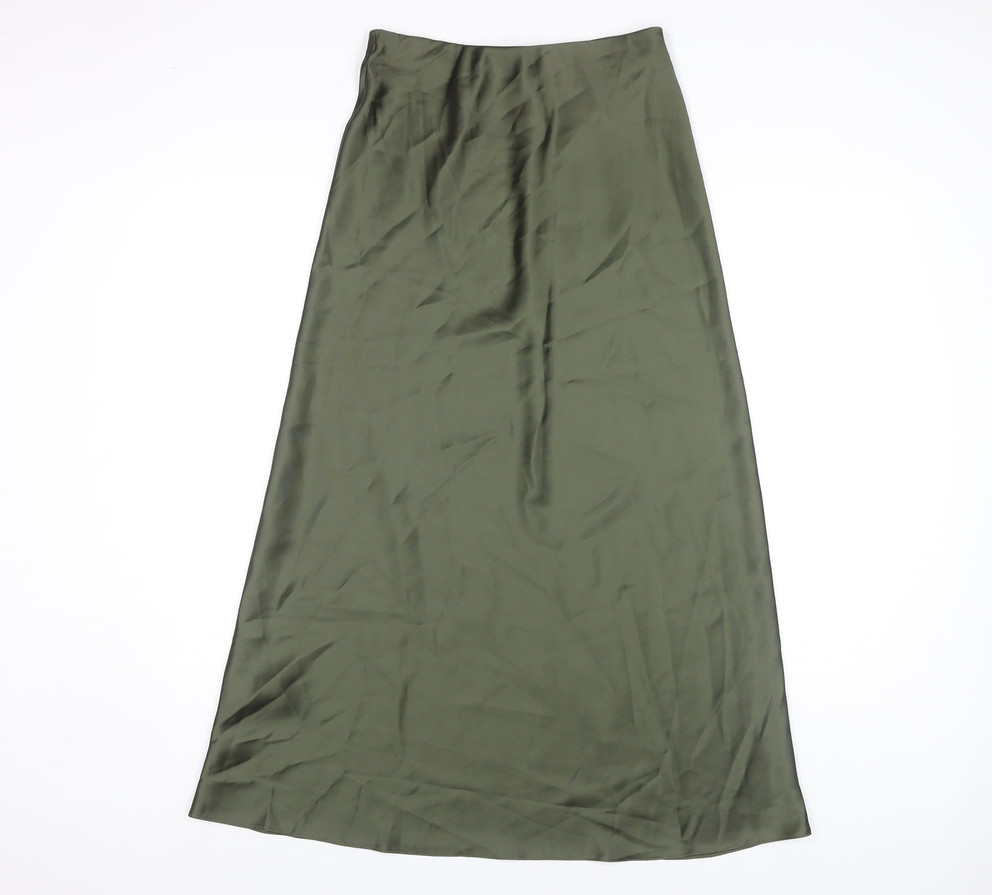 New Look Women's Green Long Straight Skirt, Size 8