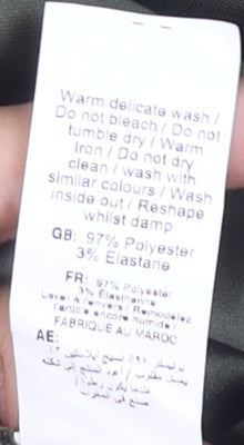 New Look Women's Green Long Straight Skirt, Size 8