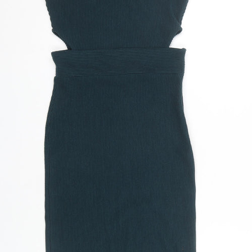 Topshop Women's Green Sleeveless Dress UK 10