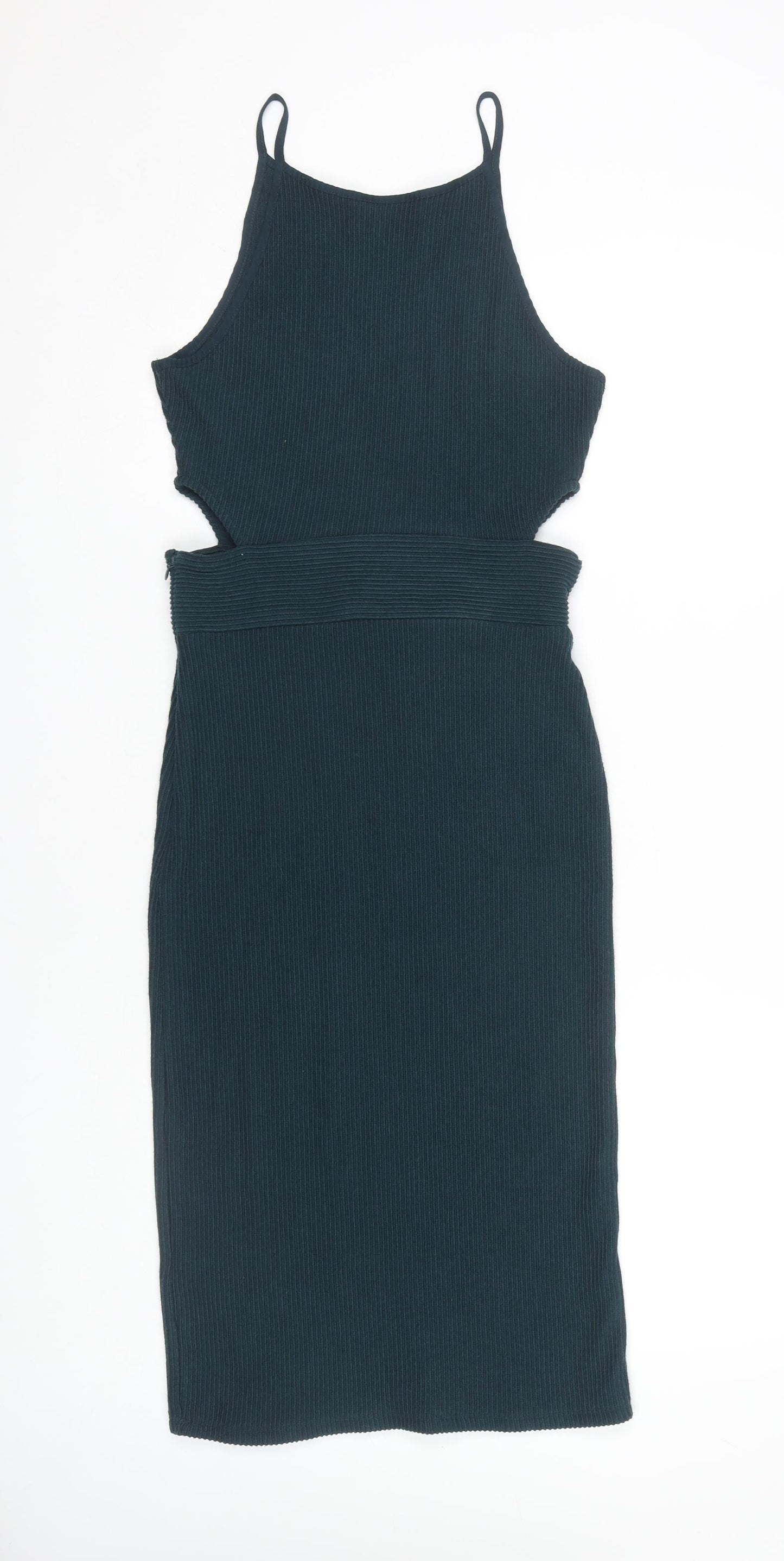 Topshop Women's Green Sleeveless Dress UK 10