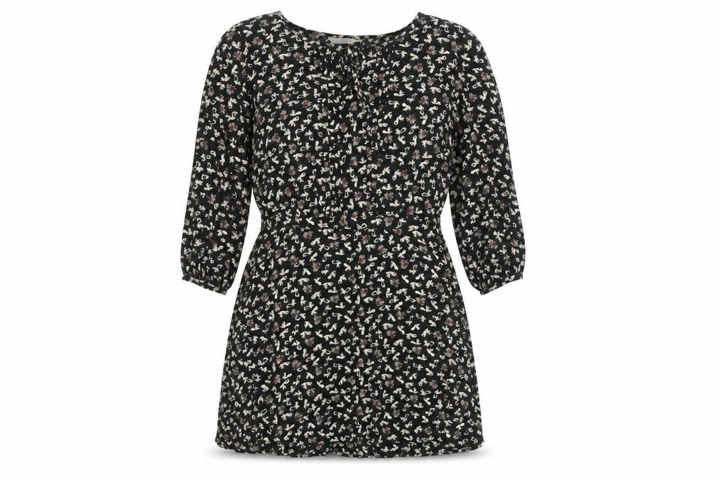 Marks and Spencer Women's Black Floral Dress Size 14