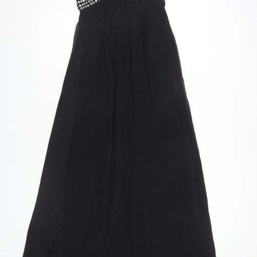 Quiz Women's Black Maxi Strapless Party Dress Size 8