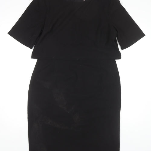 Phase Eight Women's Black Sheath Dress Size 16