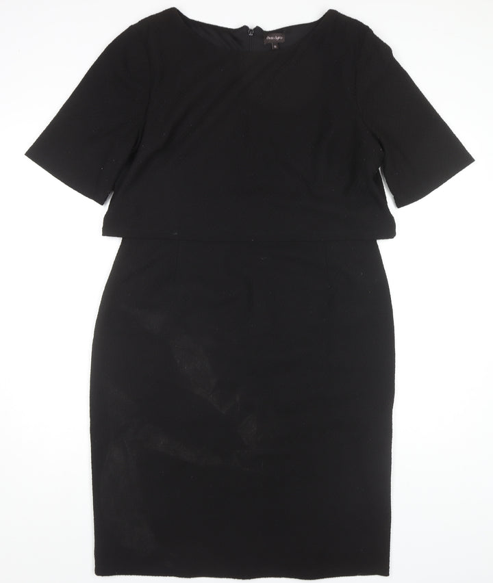 Phase Eight Women's Black Sheath Dress Size 16