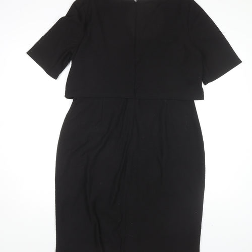 Phase Eight Women's Black Sheath Dress Size 16
