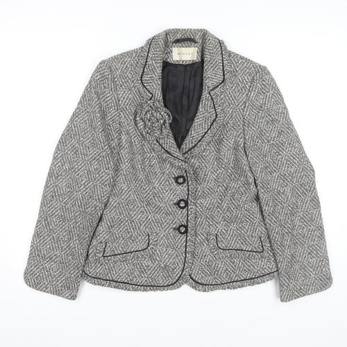 Minuet Women's Black Tweed Blazer, Size 8 - Elegant Business Chic