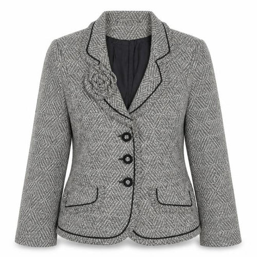 Minuet Women's Black Tweed Blazer, Size 8 - Elegant Business Chic