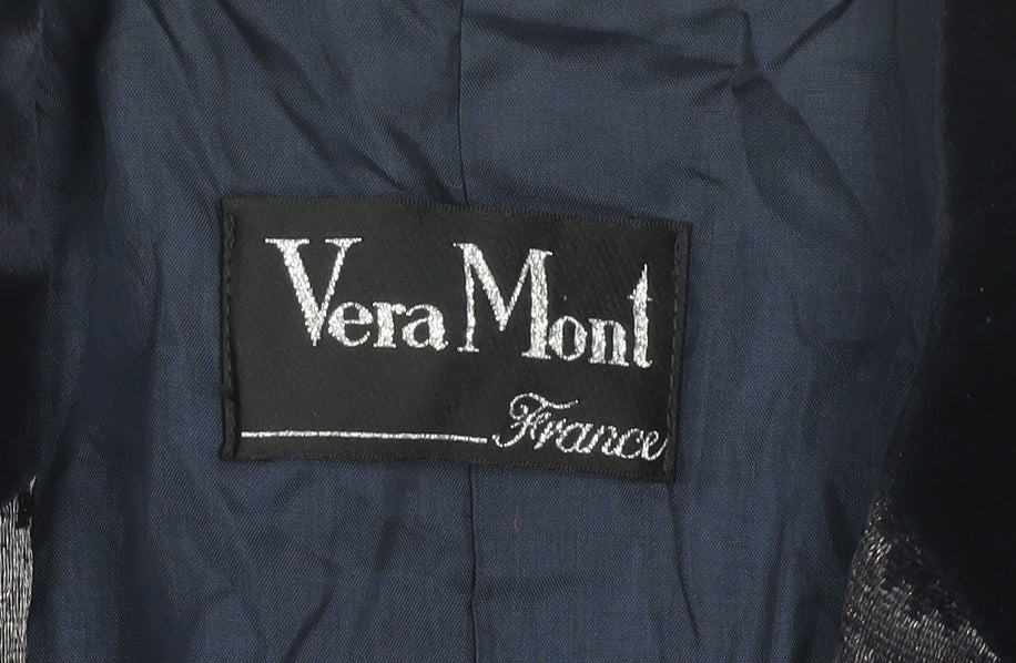 Vera Mont Women's Black Floral Blazer Size 10