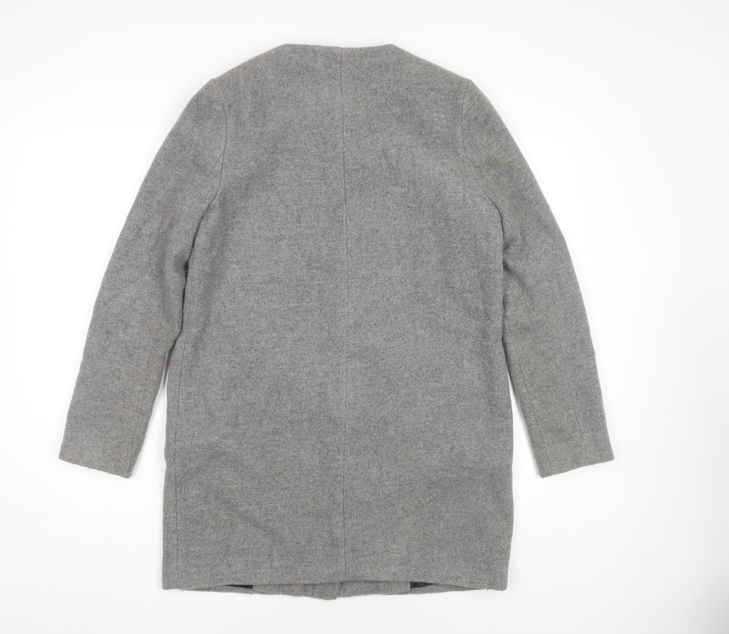 Next Women's Grey Wool Blend Coat Size 10