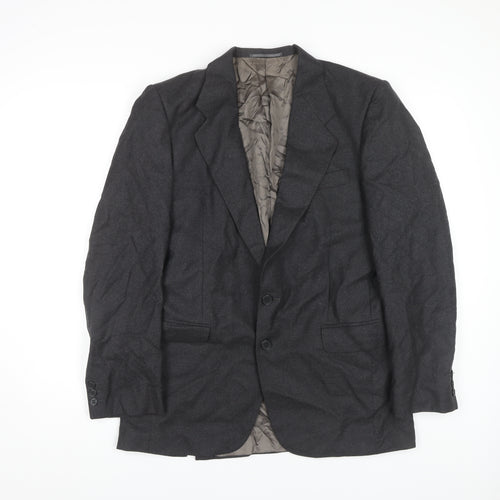 Jaeger Men's Grey Wool Blazer Size 48R Jacket