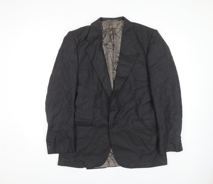 Jaeger Men's Grey Wool Blazer Size 48R Jacket