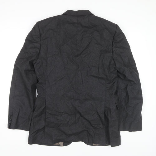 Jaeger Men's Grey Wool Blazer Size 48R Jacket