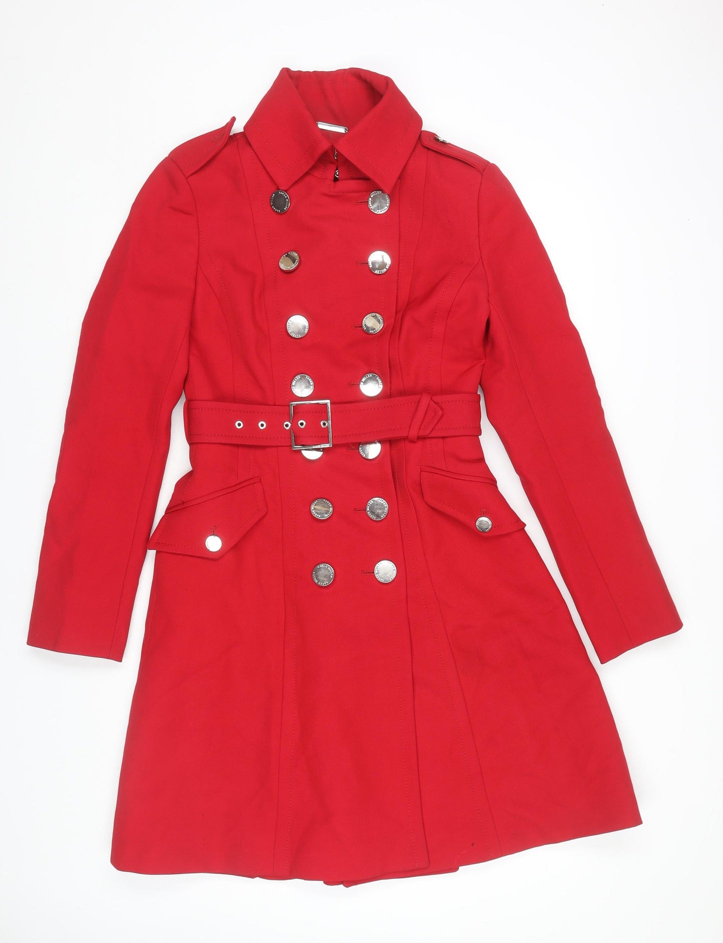 Karen Millen Women's Red Trench Coat Size 10
