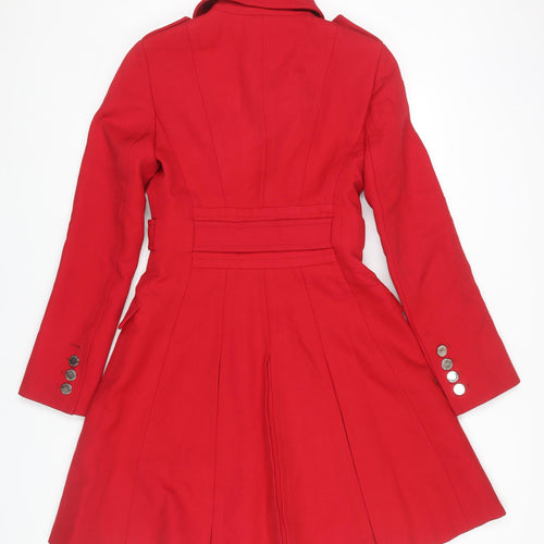 Karen Millen Women's Red Trench Coat Size 10