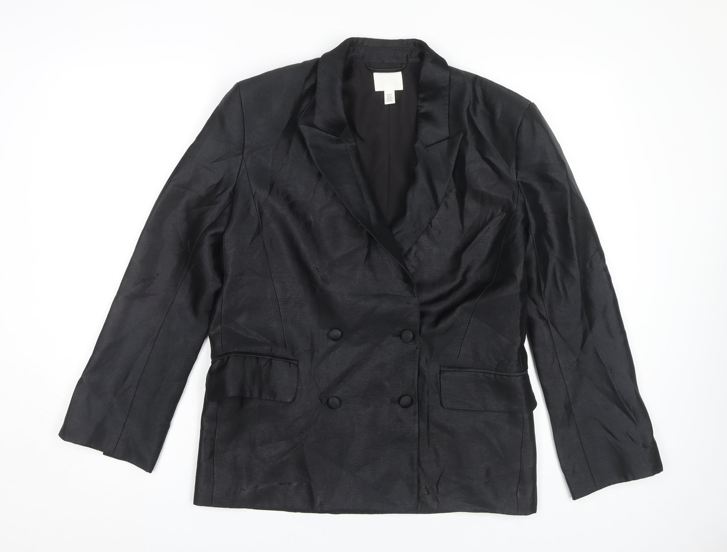 H&M Women's Black Blazer XS Regular Fit